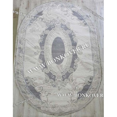 Ковер Турция Для Гостиной Дизайн 93 Серый Овал