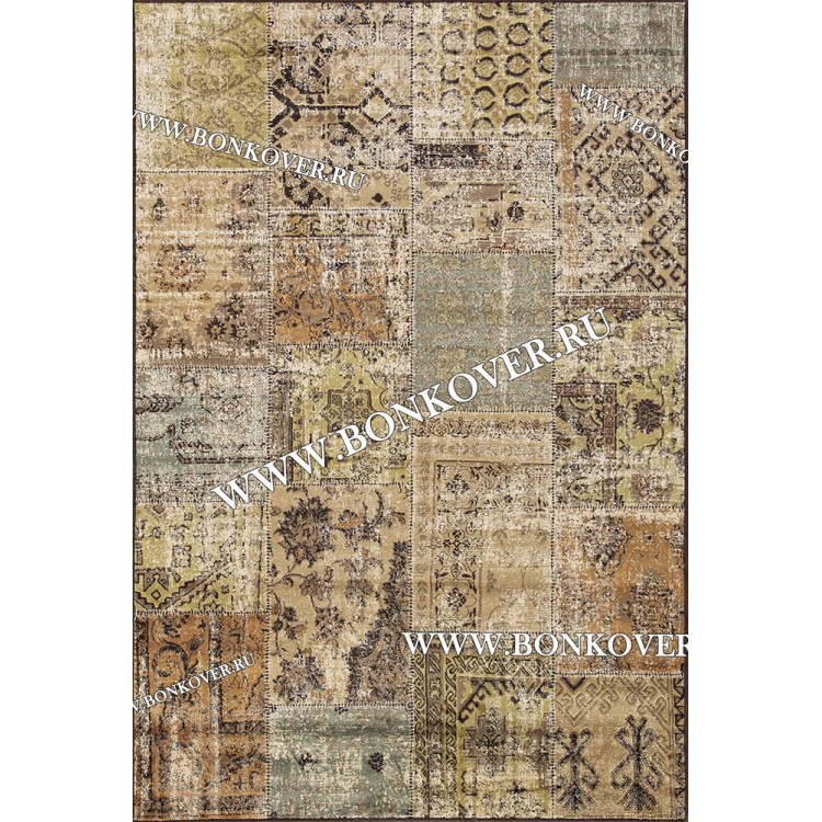 Бельгийский ковер из артшелка дизайн 87 Бежевый